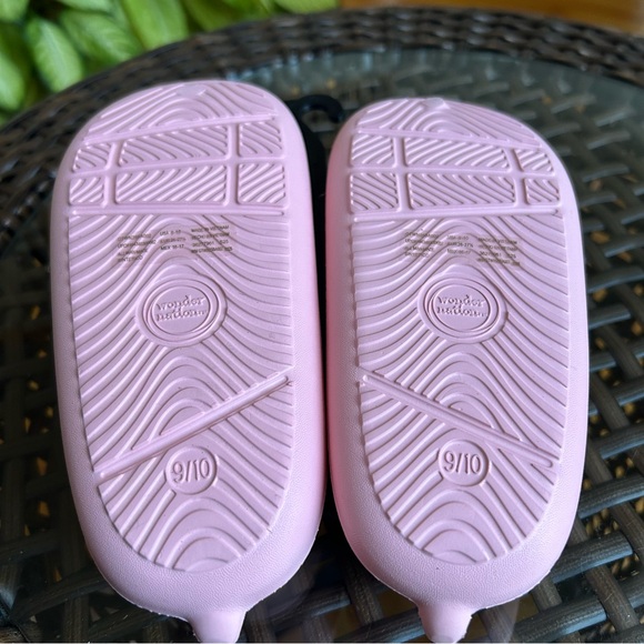 Wonder Nation Girls Sandals Pink Beachwear Critter Pig Slipper Size 9-10 New - Picture 3 of 8
